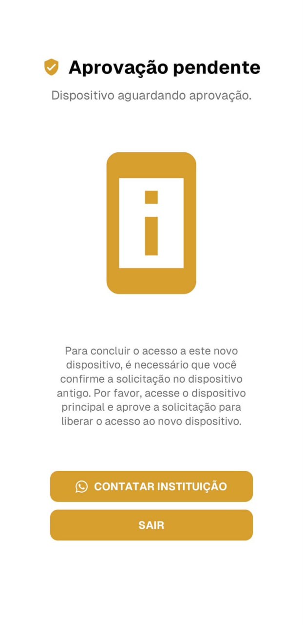 Aprovação pendente no aplicativo