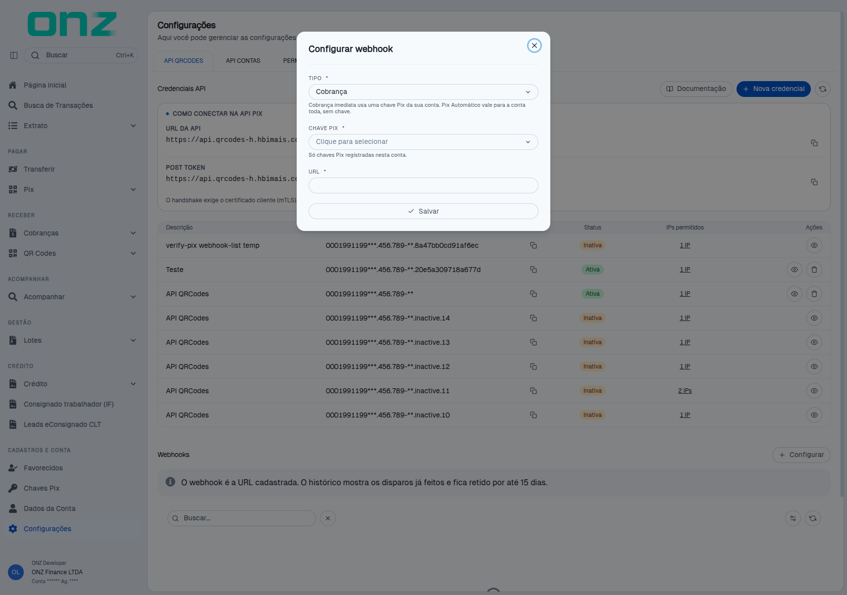 Configurar webhook
